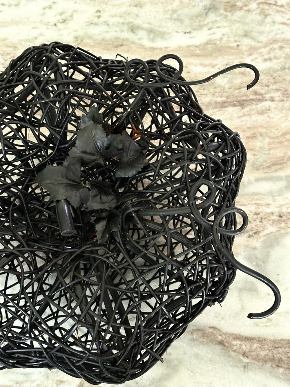 Halloween Pumpkin - Large Black Wicker Pumpkin Fall Halloween Decor - Picture 9 of 16